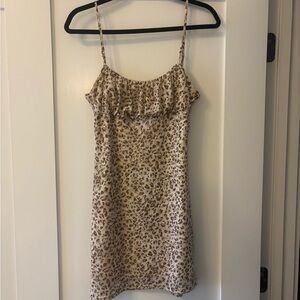Leopard Print Ruffle Mini Dress